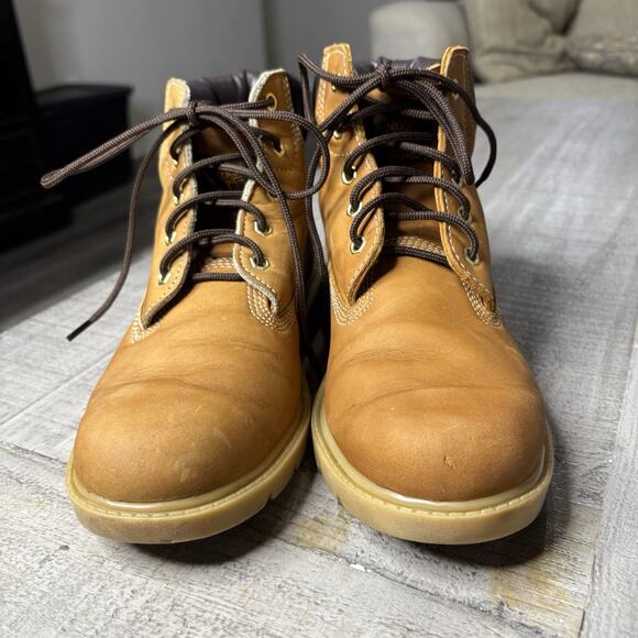 Timberland Men’s Boots Waterproof Leather Nubuck Tan Wheat Gorpcore Size 6 - Picture 3 of 8